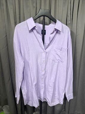 GAP Lavender Button-Down Casual Women's Shirt